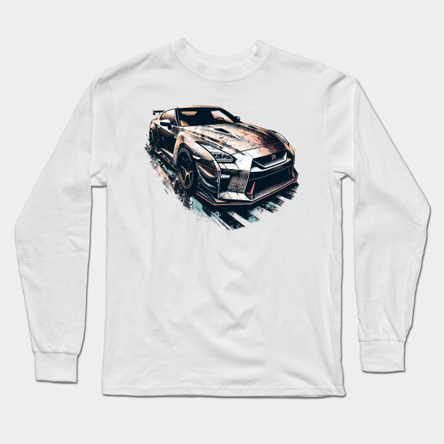 Nissan GTR Long Sleeve T-Shirt by Vehicles-Art